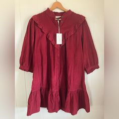 Universal Thread Nwt!!!!!! Corduroy Red Mini Dress Cute For Fall Size L 100% Cotton Pet And Smoke Free Home Offers Welcome! Mini Dress Cute, Corduroy Dress, Red Mini Dress, Universal Thread, Red Brown, Colorful Dresses, Thread, Mini Dress, Womens Dresses