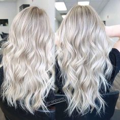 Icy Blonde Balayage On Brown Hair, Ash White Hair, Hair Inspp, Blonde Hair With Silver Highlights, Platnium Blonde Hair, Icy Platinum Blonde Hair, Icy Hair, Toned Hair, Brassy Hair