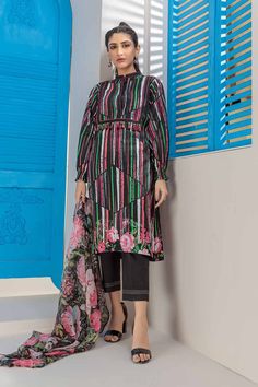 Bonanza Satrangi Rsr223p68 Black Eid Prints 2022 Black Digital Print Workwear Sets, Black Fitted Long Sleeve Lawn Suit, Digital Patterned Long Sleeve For Spring, Multicolor Digital Print Lawn Suit For Work, Black Cotton Lawn Suit For Work, Printed Black Cotton Set, Black Long Sleeve Lawn Suit For Work, Multicolor Cotton Lawn Suit For Workwear, Black Cotton Sets With Printed Motifs