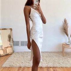 Sold Out Small Stunning Sight White Embroidered Lace Satin Midi Dress Price Firm Satin White Dress, Red Midi Dress Bodycon, Lulus White Dress, Midi Silk Dress, White Sheer Dress, White Silk Dress, Burgundy Midi Dress, Satin Cocktail Dress, Midi Ruffle Dress