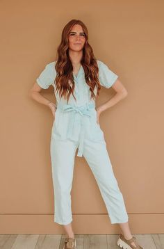 Kiss Me More Ice Blue Jumpsuit - Nursing Friendly Quality online women’s modest clothing & accessories boutique. Everything you need at unbeatable prices. Modest dresses Modest bridesmaid dresses, modest missionary dresses, mother of the bride dresses Modest swim designs. One pieces, tankinis, midkinis, and more! Varsity Tees, Modest Swim, Most Comfortable Jeans, Modest Tops, Blue Jumpsuit, Modest Bridesmaid Dresses, Pink Denim, Nursing Friendly, Blue Jumpsuits