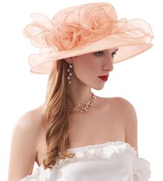 PRICES MAY VARY. Material: Polyester + Organza + Chiffon. Size: Hat circumference about 22.5", hat depth about 3.5", the brim of hat about 3.9"- 5", one size with adjusted rope inside the hat to fits most people. Classic design with beautiful decorations : floral, feathers ,mesh etc. the flower can be remove and you can decorate it for yourself. Sun-Prevent: translucent material prevent your skin from the ultraviolet from sunshine while going out. Perfect and beauty gift for womens ladies teens Wedding Tea Party, Kentucky Derby Fascinator, Derby Fascinator, Bridal Shower Flowers, Kentucky Wedding, Wedding Tea, Tea Party Hats, Wide Brim Sun Hat, Wedding Fascinators