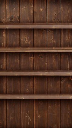 an old wooden shelf with three rows of shelves