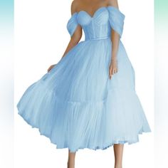 This Dress Is Brand New From Amazon, The Package Hasn’t Even Been Opened. Originally Purchased For $70 New. Corset Back. Off Shoulder Tulle Dress, Guest Ideas, Corset Back, Size 6 Dress, Corset Dress, Tulle Dress, Wedding Guest, Cosplay Costumes, Off The Shoulder