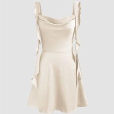 Super Cute And Stylish; New With Tags! Bought For Graduation And Ended Up Wearing A Different Color. Cider Dresses, Champagne Dress, Clothing Details, Grad Dresses, Flattering Dresses, Hoco Dresses, Solid Clothes, Stage Outfits, Gossip Girl