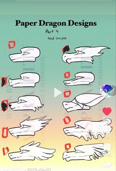 paper dragon designs part 4 - how to draw them in photoshopped and colored pencils