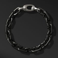 David Yurman chains are inspired by classical and original motifs, and are meticulously crafted by artisans. Each is designed to be worn alone, layered, or complemented with unique pendants or amulets from our other collections. Black titanium with sterling silverBracelet, 10.3mmPush claspChain links are engineered to be removable for resizing. Chain Links, Amulets, Black Rhodium, Unique Pendant, David Yurman, Chain Link Bracelet, Link Bracelets, Chain Link, Mens Bracelet