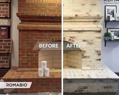 before and after photos of a brick oven being cleaned by a professional chimney cleaning company