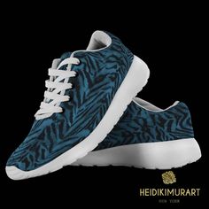 Higurashi Black and Blue Tiger Striped Blue Unisex Running Shoes/ Snea – Heidi Kimura Art LLC Tennis Shoe Outfits Summer, Tennis Shoes Outfit, Blue Tiger, Pet Tiger, Black Tigers, Blue Tigers, Print Shoes, Running Shoes Sneakers