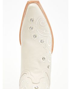 White Embellished Snip Toe Boots, Western White Embellished Boots, Western Embellished Snip Toe Boots, Back To School Shopping, Leather Pulls, Get Directions, Western Style, Western Boots, Western Fashion