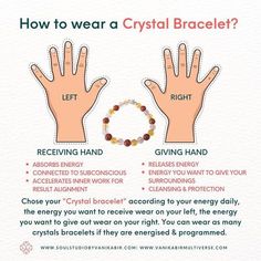 How To Wear Stones And Crystals, Crystal Ring Finger Placement, Crystals Left Or Right, Crystal Jewelry Meaning, Must Have Crystals For Witches, Which Hand Receives Energy, Receiving Hand For Crystals, Giving And Receiving Hands Witchcraft, Crystal Bracelets Which Hand