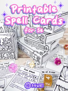 printable spell cards for kids to color