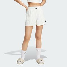 adidas City Escape Woven Shorts - White | Women's Training | adidas US City Escape, Short Blanc, Woven Shorts, Athletic Looks, Adidas Shop, Adidas Shorts, Adidas Sportswear, Shorts White, Training Shorts