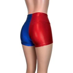 Harley Quinn Costume, Red Or Black, High Waist Short, Mid Rise Shorts, Harley Quinn, High Waisted Shorts, Black Red, Red And Blue, Mid Rise