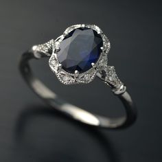 Natural blue sapphire Daisy oval halo engagement ring 14k Vintage Engagement Rings Silver, Sapphire Ring Vintage, Oval Halo Engagement Ring, Vintage Sapphire Ring, Vintage Inspired Engagement Rings, Timeless Engagement Ring, Victorian Engagement Rings, Vintage Engagement Rings Sapphire, Vintage Inspired Rings