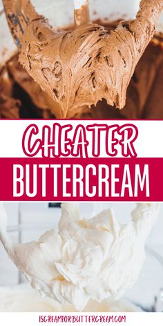 Collage of easy buttercream in a mixer with text overlay. Buttercream Recipes, Homemade Buttercream, Homemade Buttercream Frosting, Cocoa Drink, Ganache Frosting, Canned Frosting, How To Make Frosting, Icing Frosting, Vanilla Buttercream Frosting