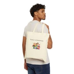 This 100% cotton bag comes in one size - 15" x 16"- perfect for everyday wear. While the canvas material will show off your designs in great colors, it's durable and will last for years. The bag features 20" handles (made from the same canvas), making it easy to carry even with a week's worth of shopping. .: 100% cotton canvas .: Heavy fabric (12 oz/yd² (406.9 g/m .: Sewn-in label .: Available in natural and black colors Family Tote Bag, Groceries Shopping, Gift Totes, Canvas Making, Bag Canvas, Canvas Tote Bag, Cotton Bag, Sew-in Labels, Mom Gift