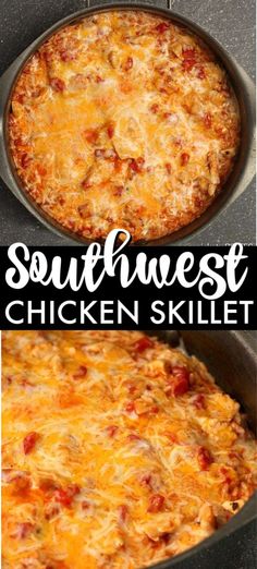 this southwest chicken skillet is so easy to make and it's perfect for busy nights