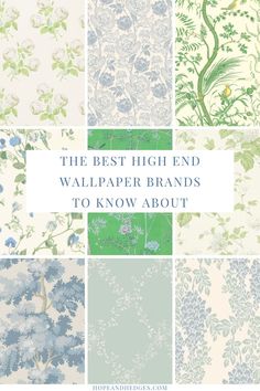 the best high end wallpaper brands to know about - cover image with text overlay