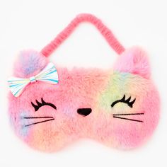 Claire's Tie-Dye Kitty Sleeping Mask - Rainbow