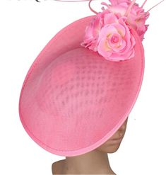 The Gorgeous Kentucky Big Hair Fascinator Hats boast several color options, each adorned with delicate, handcrafted roses on both sides of the brim. Experience the opulence and sophistication of these luxurious hats. Item Type: fascinator Material: polyester Color: 34 color combinations Size: 11 inch diameter