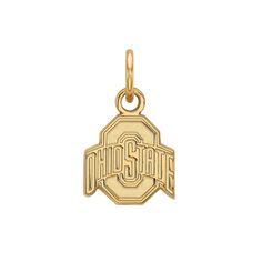 Show love for the Buckeyes wearing this 14k gold Ohio State small pendant. Show love for the Buckeyes wearing this 14k gold Ohio State small pendant. Ohio State team logo Pendant size: 15 mm x 9 mm Metal: 14k gold Finish: polished Nickel free Packaging: boxed Image(s) may be enlarged to show detail. Color: Yellow. Gender: female. Age Group: adult. Classic Pendant Jewelry With Logo Charm, 14k Gold Nameplate Charms Jewelry, 14k Gold Nameplate Jewelry With Charms, Classic Sterling Silver Charms, Classic Gold Sterling Silver Charms, Classic Gold-colored Sterling Silver Charms, Yellow Gold Nameplate Jewelry With Charms, Gold Jewelry With Logo Charm For Anniversary, Ohio State Logo