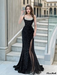 Olivia Mark - Elegant Black Mermaid Evening Gown for Seductive Back-Baring Brides at Weddings, Parties, and Performances Batik Dress Modern, Wedding Evening Gown, Floral Print Sundress, Gowns Dresses Elegant, Soiree Dress, Mermaid Evening Gown, Stylish Wedding Dresses, Classy Prom Dresses, Black Mermaid