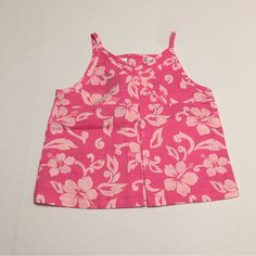 Beluga New York Pink Floral Tank Top Size: Girls 6 Girls Pink Floral Tropical Tank Top. Pearl Like Buttons In Back. New With Tags Condition. Approximate Measurements (Flat Lay): Pit To Pit: 13.75" Length From Shoulder To Bottom: 16" Thank You For Checking Out My Closet! Any Questions, Please Ask! Happy Poshing! Pink Cotton Top For Vacation, Tropical Tank Top, Top Pearl, Polka Dot Tank Top, Layered Tank Top, Top Girls, Tanktop Girl, Pink And White Stripes, Tank Girl