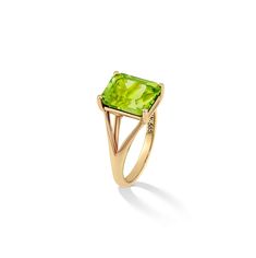 Our beautiful emerald-cut ring boasts a stunning 12x10mm peridot gemstone, meticulously crafted in high-quality 14k yellow gold. Rest assured, our rings are made with genuine 14k gold, ensuring top-notch quality. Plus, they're designed for supreme comfort, so you can confidently wear our gemstone rings throughout the day. Handcrafted in New York Made with high-quality 14K yellow gold Luxurious polished finish Natural Faceted peridot Approximate12x10mm Pouch, cleaning cloth, box, and C.O.A includ Emerald Cut Peridot Jewelry For Formal Occasions, Emerald Cut Peridot Jewelry For Formal Events, Formal Emerald Cut Peridot Jewelry, Yellow Gold Peridot Jewelry With Emerald Cut, Emerald Cut Peridot Gemstone Jewelry, Elegant Lime Green Faceted Jewelry, Split Shank Ring, Emerald Cut Rings, Peridot Gemstone