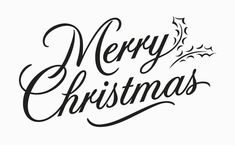 the words merry christmas written in cursive writing on a white background with black ink