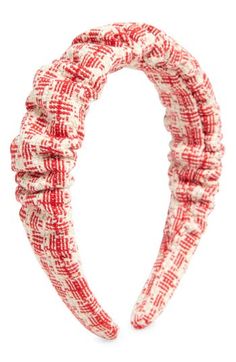 Tame your tresses with a ruched headband you'll wear on repeat. 1 3/8" width Polyester Spot clean Imported Lele Sadoughi, Central Saint Martins, Rebecca Taylor, On Repeat, China Fashion, Hair Accessories For Women, Womens Hairstyles, New Arrivals, Branding Design