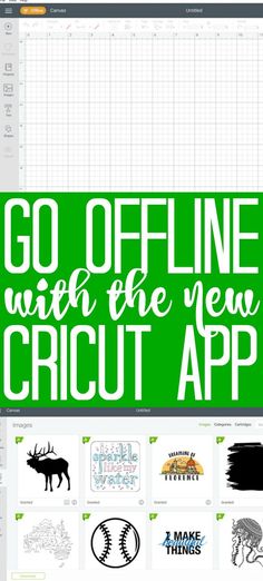 an image of a computer screen with the words go offline when the new cricut app is open