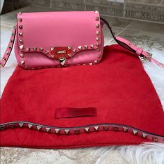 Reposhing This Item I Purchased From @Lillianquam. Loved It, But Ready To Rotate For Something New. Questions? Leave A Comment Below! Valentino Rock Studs, Mini Crossbody, Valentino Garavani, 4 H, Something New, Pink Color, 3 D, Bag Lady, Size 6