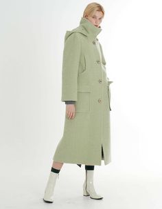 ■Premium Mohair Alpaca Blending Detachable Hooded Long Coat ■Made in KOREA ■COMPOSITIONMOHAIR 10%ALPACA 8% WOOL 62%NYLON 20% ■FABRIC QUALITY*560g/m mohair, alpaca blend fabric*Fabric with wool certification mark*Surface with a soft terry fabric’s feeling ■SIZE SPEC55S/66M ■CLOTHING CAREDRY CLEANING ■DESIGN POINT*A design that combines a formal and casual feel with a regular size silhouette*Detachable hood and pocket detail at chest and lower waist*Buttons engraved with gradation dyeing and logos Wool Outerwear With Detachable Hood For Cold Weather, Wool Outerwear With Detachable Hood For Fall, Hooded Wool Coat For Workwear, Winter Wool Coat With Detachable Hood, Fall Wool Outerwear With Detachable Hood, Wool Winter Coat With Detachable Hood, Luxury Wool Outerwear With Detachable Hood, Hooded Wool Outerwear With Pockets, Solid Color Long Single-breasted Pea Coat