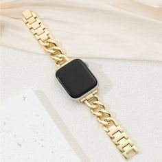 Gold Apple Watch Band That Fits Apple Watch 38/40/41(S) Brand New, Never Used. Removable Chain Links To Fit Wrist. Gold Metal Material Very Cute And Trendy! (Apple Watch Not Included) Gold Chain Apple Watch Band, Trendy Gold Apple Watch Band With Bracelet Strap, Gold Watch Band, Apple Watch Bands Gold, Gold Apple Watch Band, Round Aviator Sunglasses, Black Witch Hat, Rose Gold Apple Watch, Gold Apple Watch