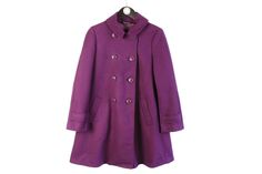 Authentic MARIMEKKO Samu-Jussi Koski womens purple Wool Coat. Size 34 (check measurements carefully). Pre-owned. It has minimal traces of wearing. In general excellent condition. There is no any defects. measurements: Shoulders 39 cm  Sleeve 59 cm  Pit to pit 49 cm  Length 85 cm Please, check photo carefully! All needed questions ask before buying! Shipping: We ship items in the next 2 business days after receiving payment. We ship by Economy International Shipping; after shipping we provide a t Purple Wool Coat, Marimekko, Wool Coat, The Next, Coats Jackets, Wool, Purple, How To Wear