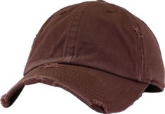 Casual Solid Brimmed Baseball Cap, Brown Cotton Fitted Cap, Brown Fitted Baseball Cap, Casual Brown Visor Baseball Cap, Casual Brown Dad Hat, Vintage Brown Visor Baseball Cap, Brown Cotton Fitted Hat With Curved Brim, Brown Cotton Baseball Cap, Casual Brown Snapback Dad Hat