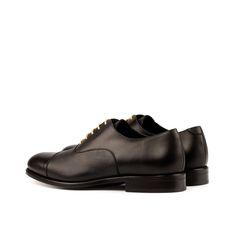 Honon Oxford Shoes - Q by QS Black Business Oxfords With Textured Sole, Timeless Black Derby Shoes For Semi-formal Occasions, Classic Black Lace-up Shoes For Derby, Business Oxford Lace-up Shoes With Textured Sole, Business Lace-up Shoes With Textured Sole In Oxford Fabric, Luxury Oxford Leather Shoes For Derby, Luxury Business Casual Cap Toe Lace-up Shoes, Elegant Dress Shoes With Textured Sole, Formal Oxford Lace-up Shoes With Goodyear Welt