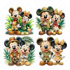 mickey mouse and friends clipart set