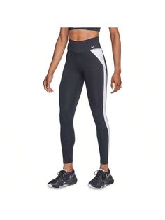 Up for a workout or down to chill, these Nike One leggings are ready for whatever you are. Theirfortable design is squat-proof and wicks sweat to help keep you dry. 
Mid rise 
Squat-proof fabric forverage 
Stretchy fabric with Dri-FIT technology helps move sweat from your skin for quicker evaporan to help you stay dry andfortable. 
Hidden waistband pockets; back pocket large enough to hold a phone 
Stripe down side of legs 
Logo detail at hip and back of waist 
Polyester, spandex 
Machine wash Squat Proof, A Workout, Outdoor Woman, Outdoor Apparel, Wicks, Stretchy Fabric, Black Leggings, Polyester Spandex, All Fashion