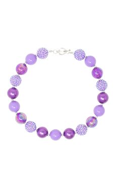 Purple rhinestone & pearl beads Secure toggle clasp for easy on/off This girls' Purple Rhinestone Bubblegum Necklace is an adorable addition to any kid's jewelry box! The purple beads along with the simple design make it a breeze to match with many outfits. Try pairing this necklace with a cute dress or make it a statement with an adorable mom and me outfit. Please note: We check all necklaces before being shipped out to insure you do not receive damaged items. As such, we will not be sending ou Dog Necklace Collar, Kids Jewelry Box, Crochet Princess, Sparkle In Pink, Mom And Me, Bubblegum Necklace, Purple Beads, Purple Design, Dog Necklace