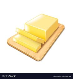 three slices of cheese on a cutting board with clippings for text or image