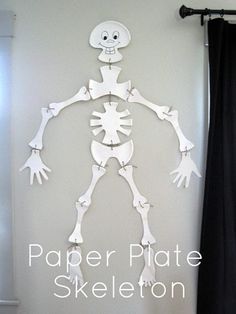 the skeleton is made out of paper plates