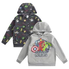 PRICES MAY VARY. Officially Licensed Marvel Avengers Toddler and Little Boy Clothes Cool and Comfy Marvel Avengers Boys 2 Pack Hooded Sweatshirt for Toddler and Little Kids. The Ideal Avengers Boys Fashion Hoodies & Sweatshirts Contains One Cute Avengers Iron Man, Hulk and Captain America Earths Mightiest Heroes Print Grey Hoodie and One Cool Avengers Allover Print Zip Up Black Hoodie Dress Your Little Boy in These Adorable and Comfy Hoodies Featuring His Favorite Avengers, Iron Man, Hulk and Ca Cute Avengers, Avengers Backpack, Black Hoodie Dress, Avengers Costumes, Avengers Iron Man, Marvel Kids, Avengers Birthday, Basic Sweatshirt