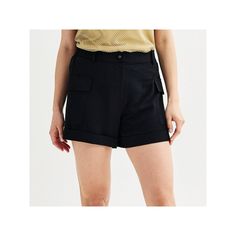 Enjoy warm days in these wonderfully comfortable women's utility shorts from INTEMPO.Click on this WOMEN'S GUIDE to find the perfect fit and more! Enjoy warm days in these wonderfully comfortable women's utility shorts from INTEMPO. Click on this WOMEN'S GUIDE to find the perfect fit and more! FEATURES Durable synthetic build Two side patch pockets with snap closures Straight hem Button & zipper front UnlinedFIT & SIZING 4 1/4-in inseam 13 3/4-in leg opening Low rise sits on the hip Relaxed fit Utility Shorts, Bottom Clothes, Front Zipper, Low Rise, Fabric Care, Straight Leg, Perfect Fit, Relaxed Fit, Plus Size