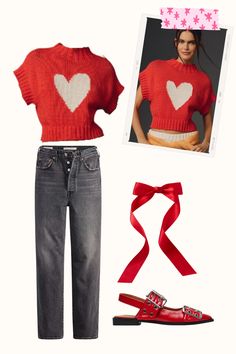 Check out these valentines day outfit ideas! They are SO cute! Valentines Day Outfit Ideas, Cute Valentines Day Outfits, Patent Leather Booties, Day Outfit Ideas, Valentines Day Presents, Lounge Outfit, Heart Sweater