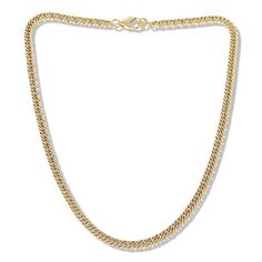 Bellezza 18" Bronze Polished Double Curb-Link Chain Necklace  Double curb links have timeless flair that always works. Chic, yet easygoing, they make this chain great as a minimalist solo look and as a layer for a necklace stack.        Approx.18"L x 3/16"W     Bronze; goldtone; polished finish      Double curb-link chain: lobster-claw clasp Classic Metal Chain Necklace For Formal Occasions, Classic Metal Chain Necklace For Formal Events, Classic Link Gold Chain Necklace, Classic Link Necklace With Gold Chain, Delicate Cuban Link Chain Necklace For Everyday, Classic Everyday Chain Necklace With Delicate Chain, Everyday Jewelry With Curb Chain Links, Everyday Cuban Link Necklace With Cable Chain, Everyday Cuban Link Metal Necklace