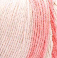 the yarn is white, pink and orange