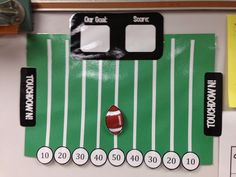 a close up of a football field with numbers on it