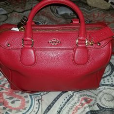 Small Coach Satchel. Very Clean. Tried It A Couple Of Times, It Was Just To Small For Everyday Use. Classic Red Coach Satchel, Red Coach Satchel With Top Carry Handle, Coach Satchel, Bags Coach, Coach Purse, Coach Purses, Kate Spade Top Handle Bag, Coach Bags, A Couple